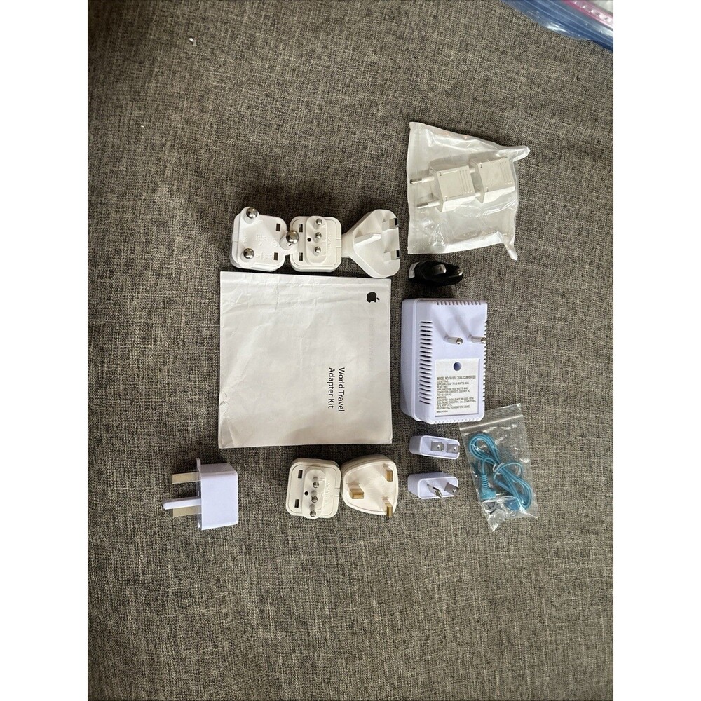 World Travel Adapter Kits- One Apple, One Duel Converter With Parts